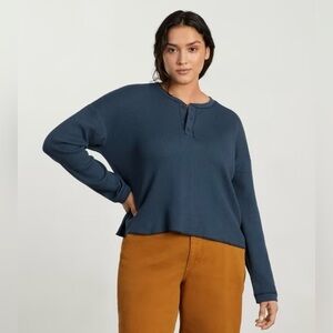 Everlane The Organic Cotton Waffle Henley top